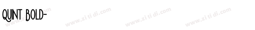 Quint Bold字体转换